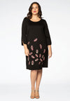 Dress INTERLOCK feather - black - #1