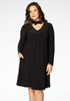 Dress DOLCE flower collar - black - #2