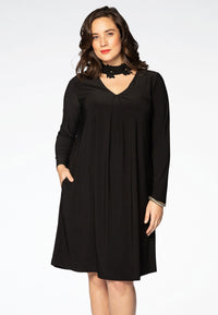 Dress DOLCE flower collar - black - #2