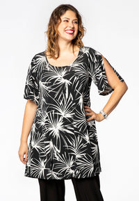 Tunic wide bottom PALMA - black - #1