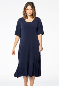 Dress asymmetric frill DOLCE - blue - #2