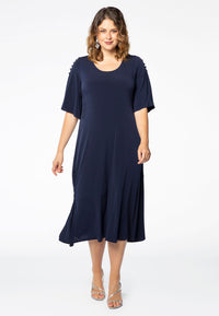 Dress asymmetric frill DOLCE - blue - #1
