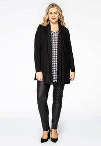 Cardi-blouse PIED DE POULE - black - #1