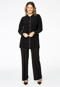 Blouse flare strass trim DOLCE - black - #2