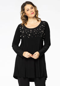 Tunic wide bottom strass DOLCE - black - #2