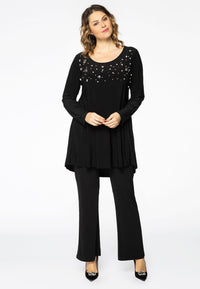 Tunic wide bottom strass DOLCE - black - #1