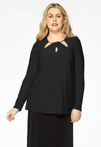 Chemise décontractée et drapée DOLCEShirt relax drape DOLCE - black - #1