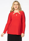 Chemise décontractée et drapée DOLCEShirt relax drape DOLCE - red - #1