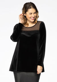Tunic flare mousse / velour - black - #2
