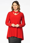 Tunic collar / v-neck DOLCE - red - #2