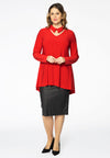 Tunic collar / v-neck DOLCE - red - #1