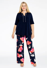 Tunic A-line pearls DOLCE - blue - #1