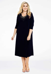 Dress A-line strass Dolce - blue - #1