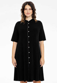 Blouse-Dress strass trim DOLCE - black - #2