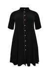 Blouse-Dress strass trim DOLCE - black - #4