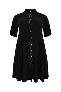 Blouse-Dress strass trim DOLCE - black - #4