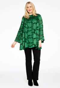 Tunic turtle neck DÉVORÉ - green - #1