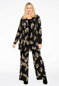 Trousers wide PALM - black - #1