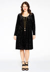 Dress A-line FLOCK - black - #1