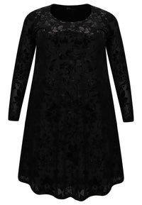 Dress A-line FLOCK - black - #4