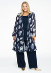 Cardi-chemisier sea shells - bleu