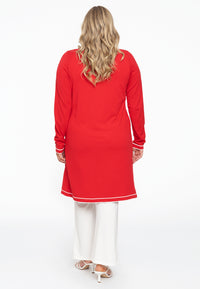 Cardigan avec liserés contrastésCardigan contrast piping - red - #3