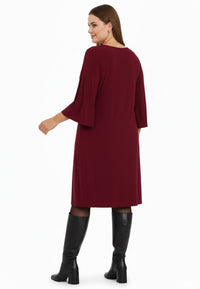 Dress V-neck DOLCE - dark red - #3