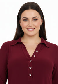 Dress collar DOLCE - dark red - #2