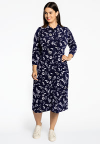 Blouse midi TULIP/HEART - blue - #1