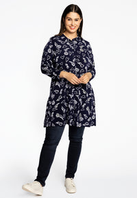 Blouse TULIP/HEART - blue - #1