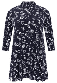 Blouse TULIP/HEART - blue - #4