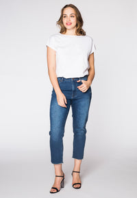 MY denim ripped bottom - dark indigo - #1