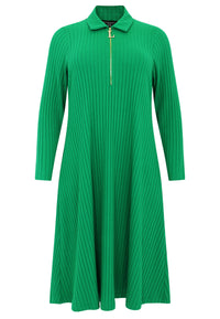 Robe longue avec fermeture éclair RIBLong dress zipper RIB - green - #4
