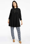 Tunic wide bottom buttons DOLCE - black