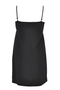 Slip dress spaghetti straps - black - #2