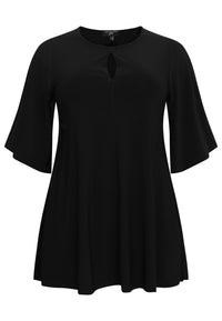 Tunic wide bottom slit DOLCE - black - #4