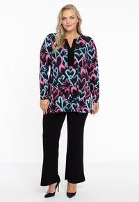 Tunic flare HEARTS - black - #1