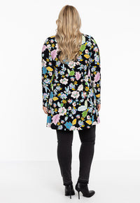 Shirt wide bottom FLOWERPOWER - black - #3