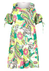 Dress off shoulder sleeves AMALFI - bright green - #1