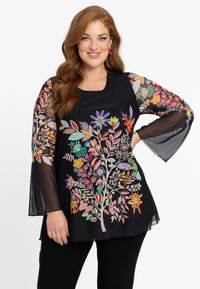 Tunic flare LINDA - black - #1