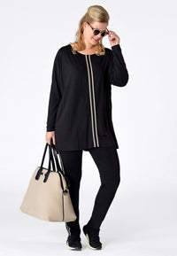 Tregging stripe binding - black - #2