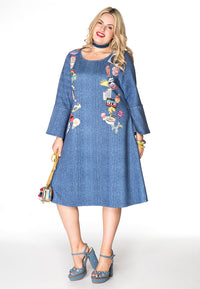 Dress denim/emoji - blue - #1