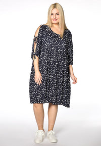 Dress bow sleeves HEARTBEAT - blue - #1