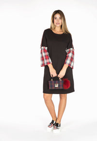 Dress-sweat check cuffs - black - #1