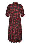 Dress-blouse long HORSES - black - #3