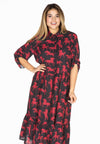 Dress-blouse long HORSES - black - #1