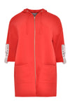 Jacket sweat long zipper - red - #4