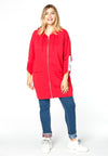 Jacket sweat long zipper - red - #2