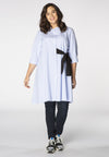 Blouse asymmetric bow STRIPE - blue - #1