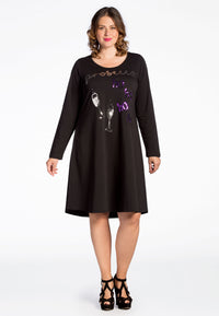 Dress Prosecco wide bottom - black - #2